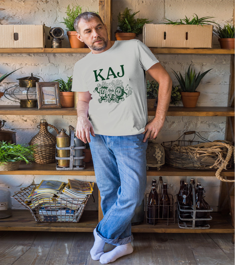 Kaj Retro Cartoon Floral Characters T-Shirt