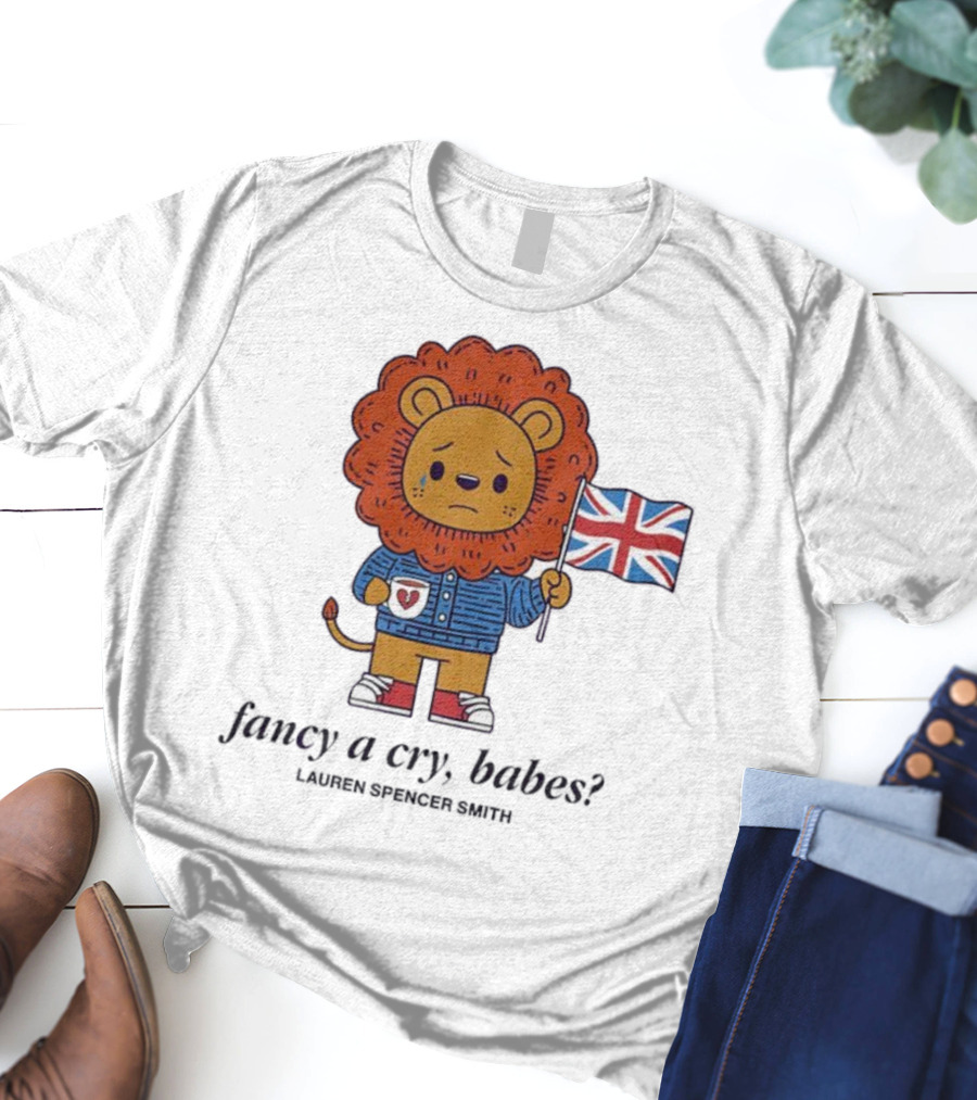 Lauren Spencer Smith Lion England Flag Fancy A Cry Babes T-Shirt