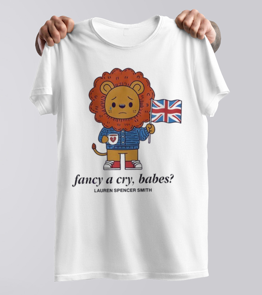 Lauren Spencer Smith Lion England Flag Fancy A Cry Babes T-Shirt