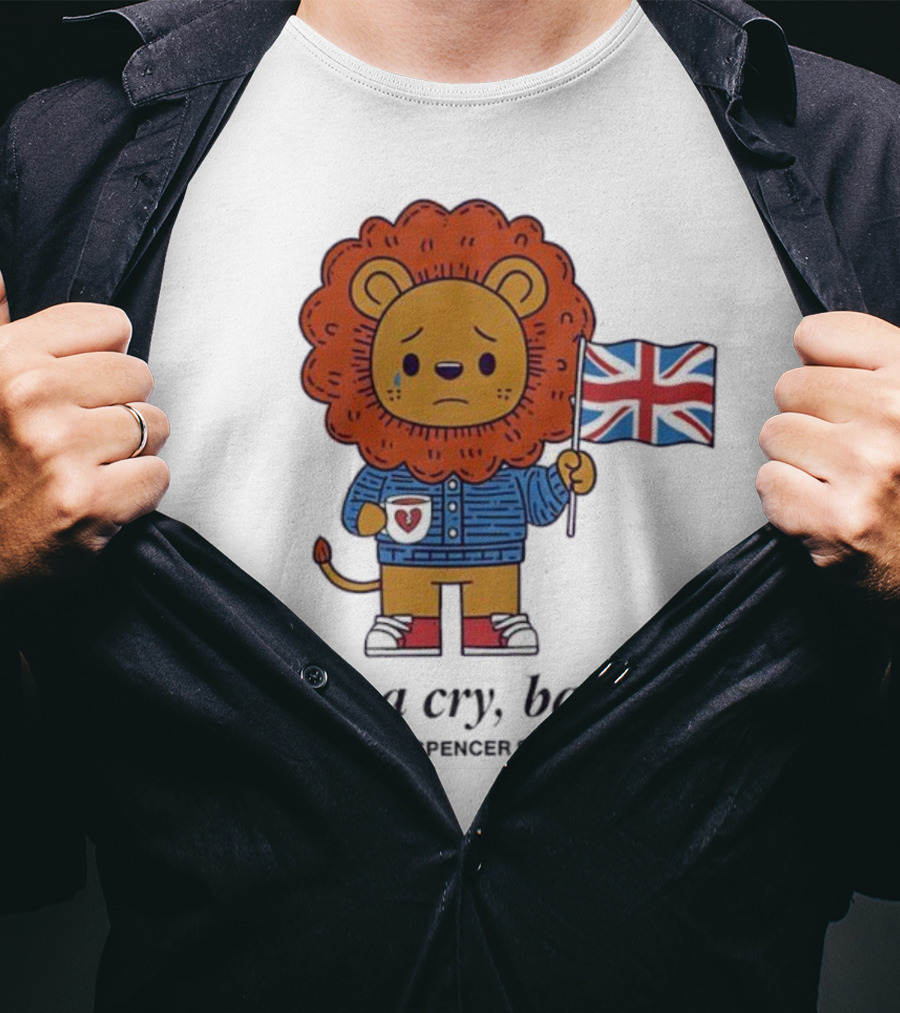 Lauren Spencer Smith Lion England Flag Fancy A Cry Babes T-Shirt
