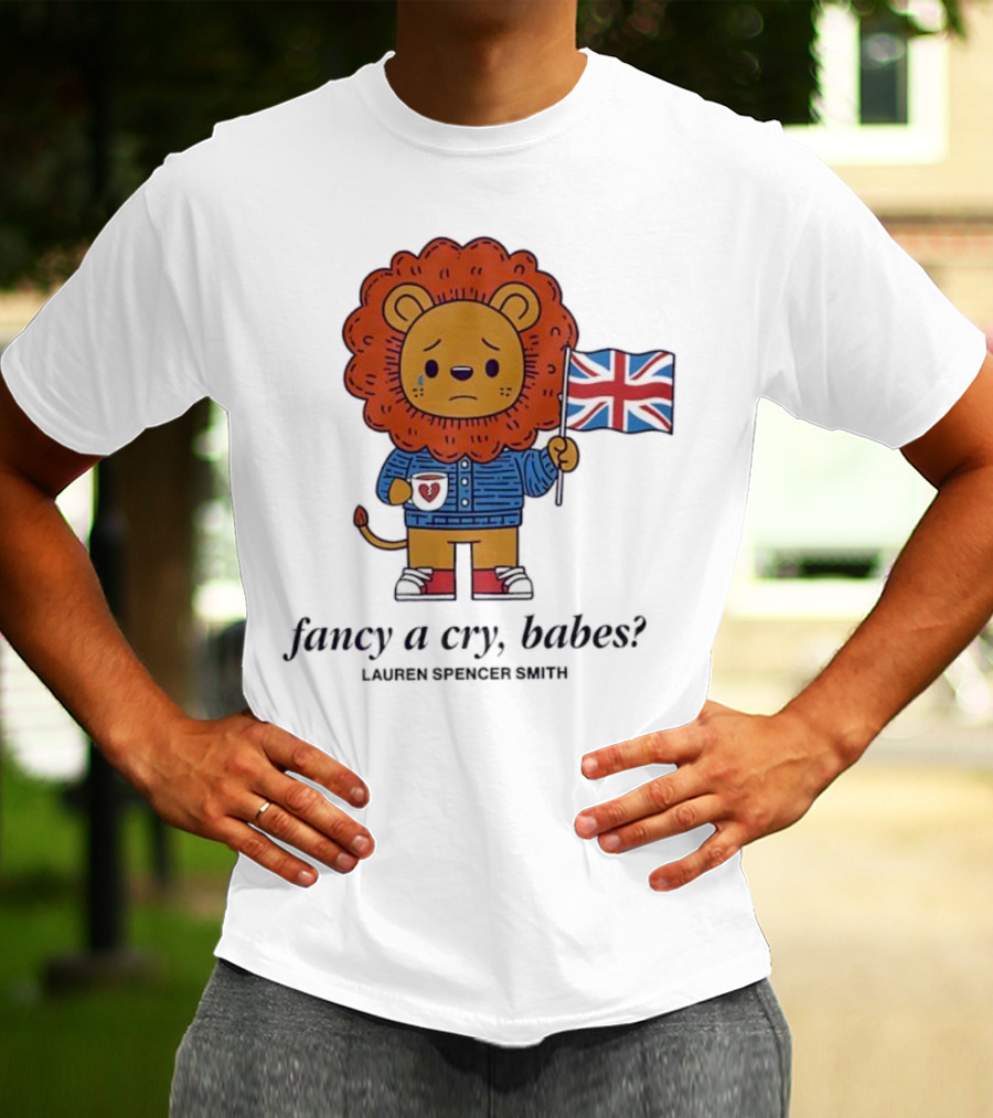 Lauren Spencer Smith Lion England Flag Fancy A Cry Babes T-Shirt
