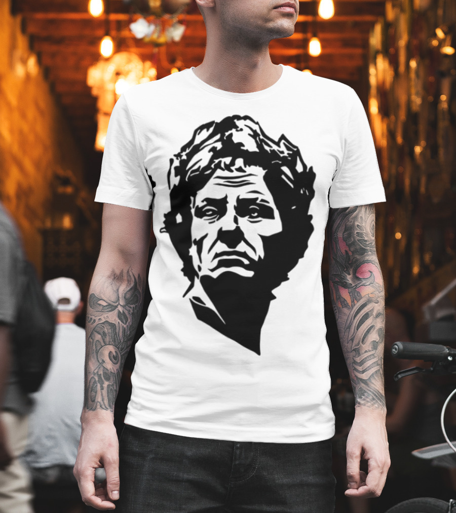 Daily Roman Updates Julius Caesar Line Art Sketch T-Shirt