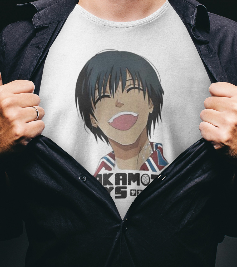 Sakamoto Days Yoichi Nagumo Anime Series Character Laughing Expression T-Shirt