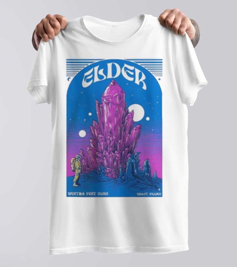 Elder Westill Fest 2025 Vallet France October 31 November 1 Cosmic Crystal Exploration Astronaut T-Shirt