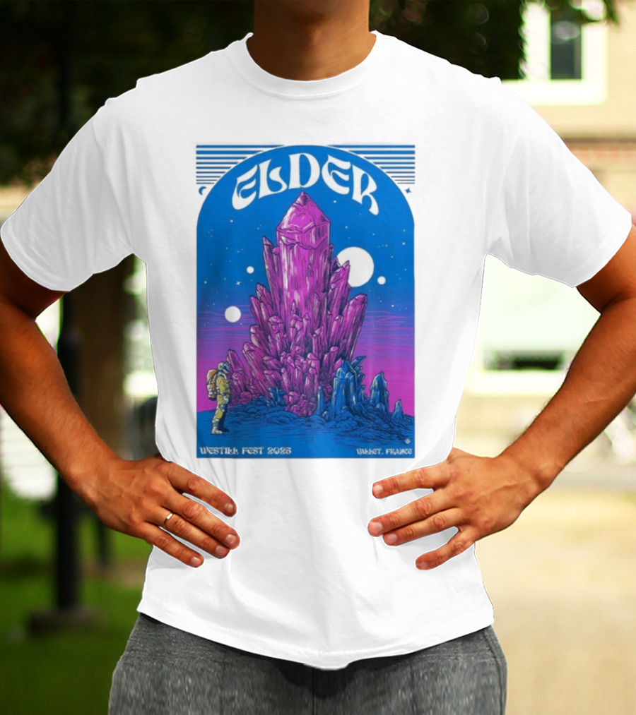 Elder Westill Fest 2025 Vallet France October 31 November 1 Cosmic Crystal Exploration Astronaut T-Shirt