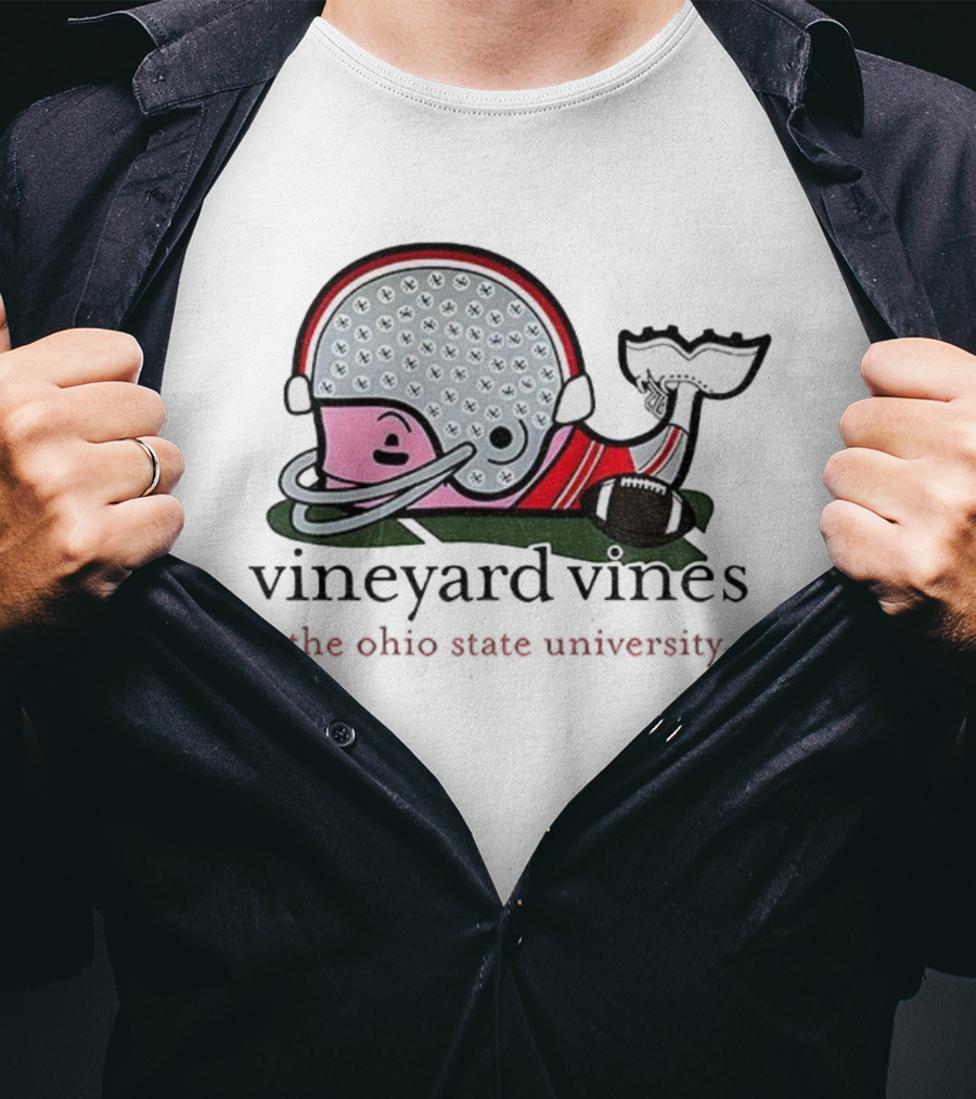 Vineyard Vines Ohio State Buckeyes Football Helmet University T-Shirt