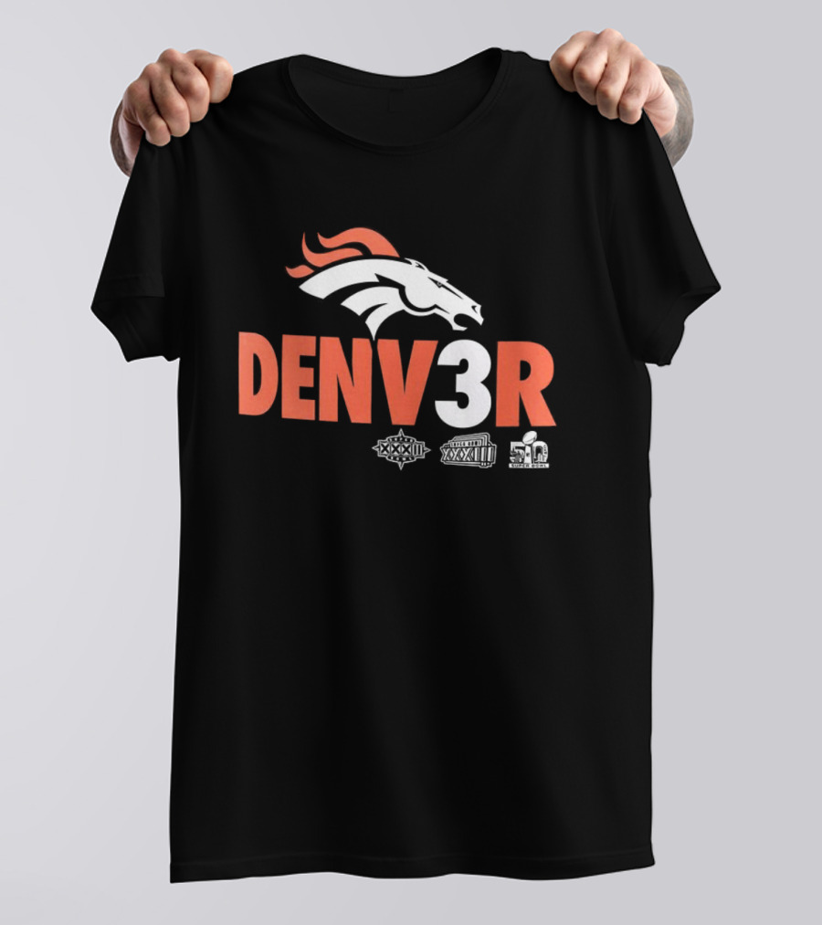 Denver Broncos Denv3r NFL Football Team Championship Fan T-Shirt