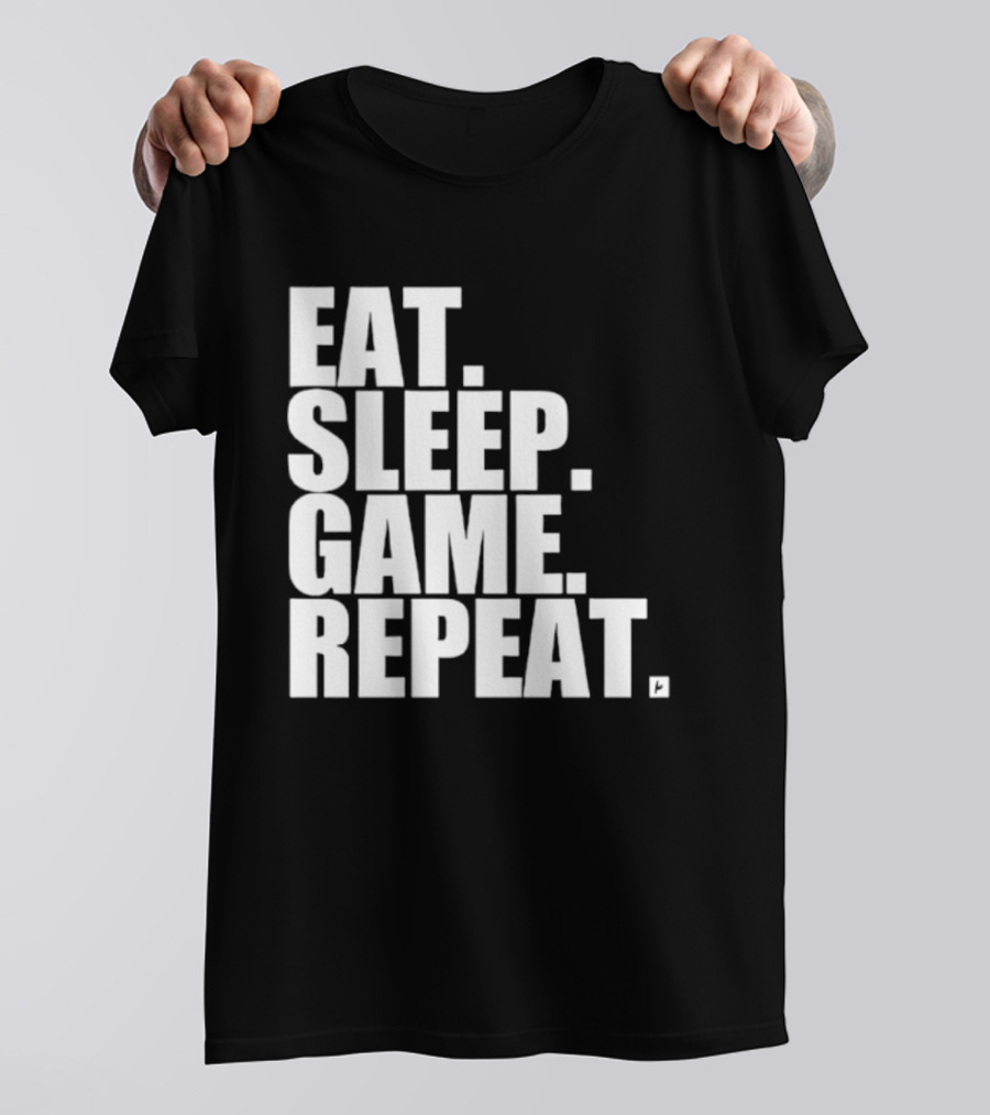 Eat Sleep Game Repeat Gamer Lifestyle Phrase T-Shirt