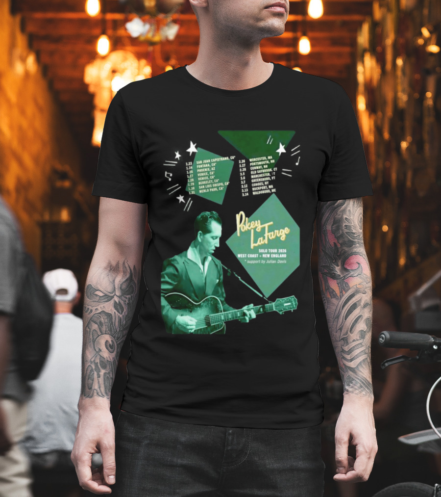 Pokey LaFarge Solo Tour 2026 West Coast New England Julian Davis Support T-Shirt