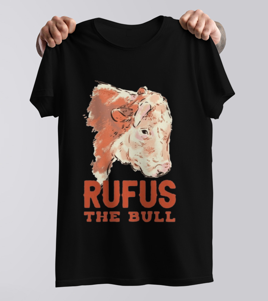 Rufus The Bull Cow Retro Style Rustic T-Shirt