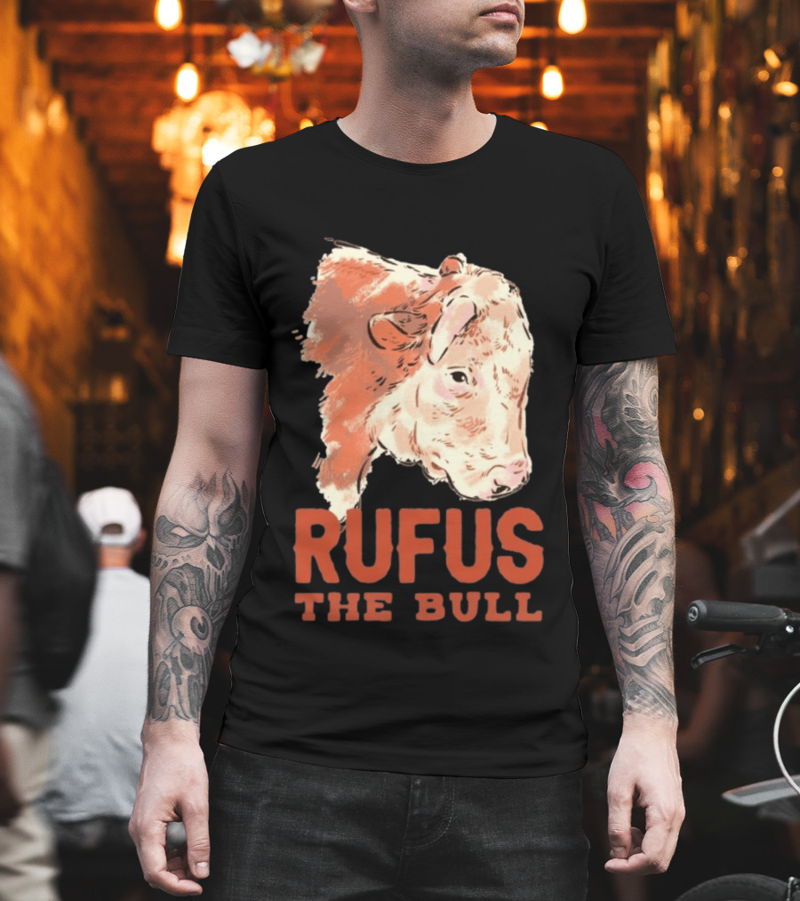 Rufus The Bull Cow Retro Style Rustic T-Shirt