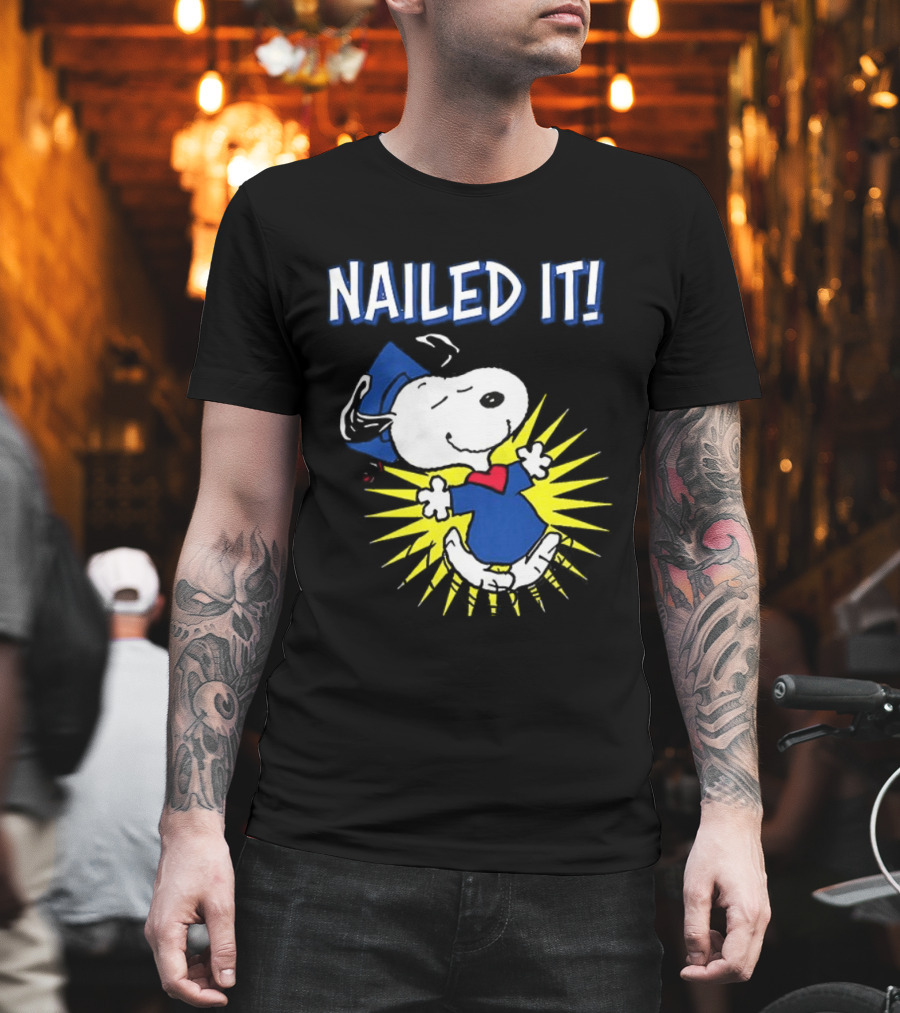 Congratulations Snoopy Nailed It Graduation Celebration T-Shirt