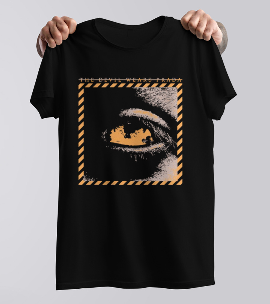 The Devil Wears Prada Outbreak Eye Caution Stripes T-Shirt