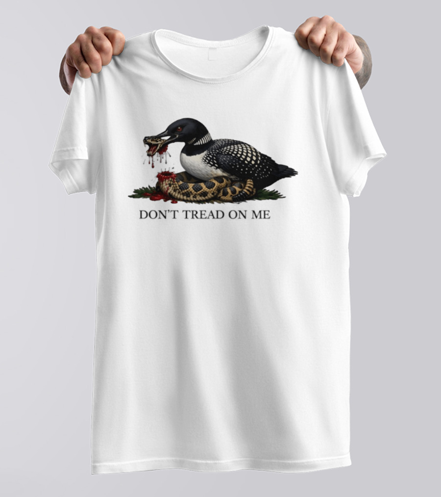 Common Loon Snake Blood Don't Tread On Me T-Shirt