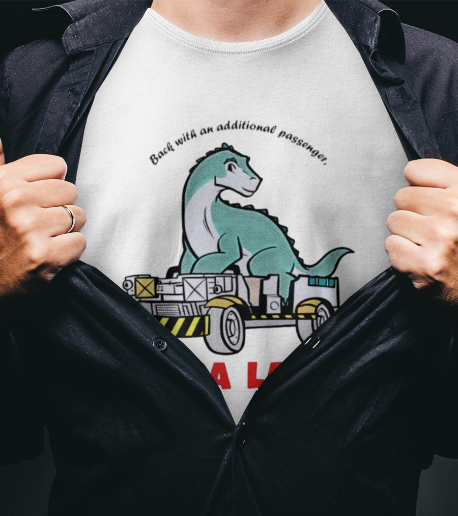 X Tra Large Dinosaur Back With An Additional Passenger T-Shirt