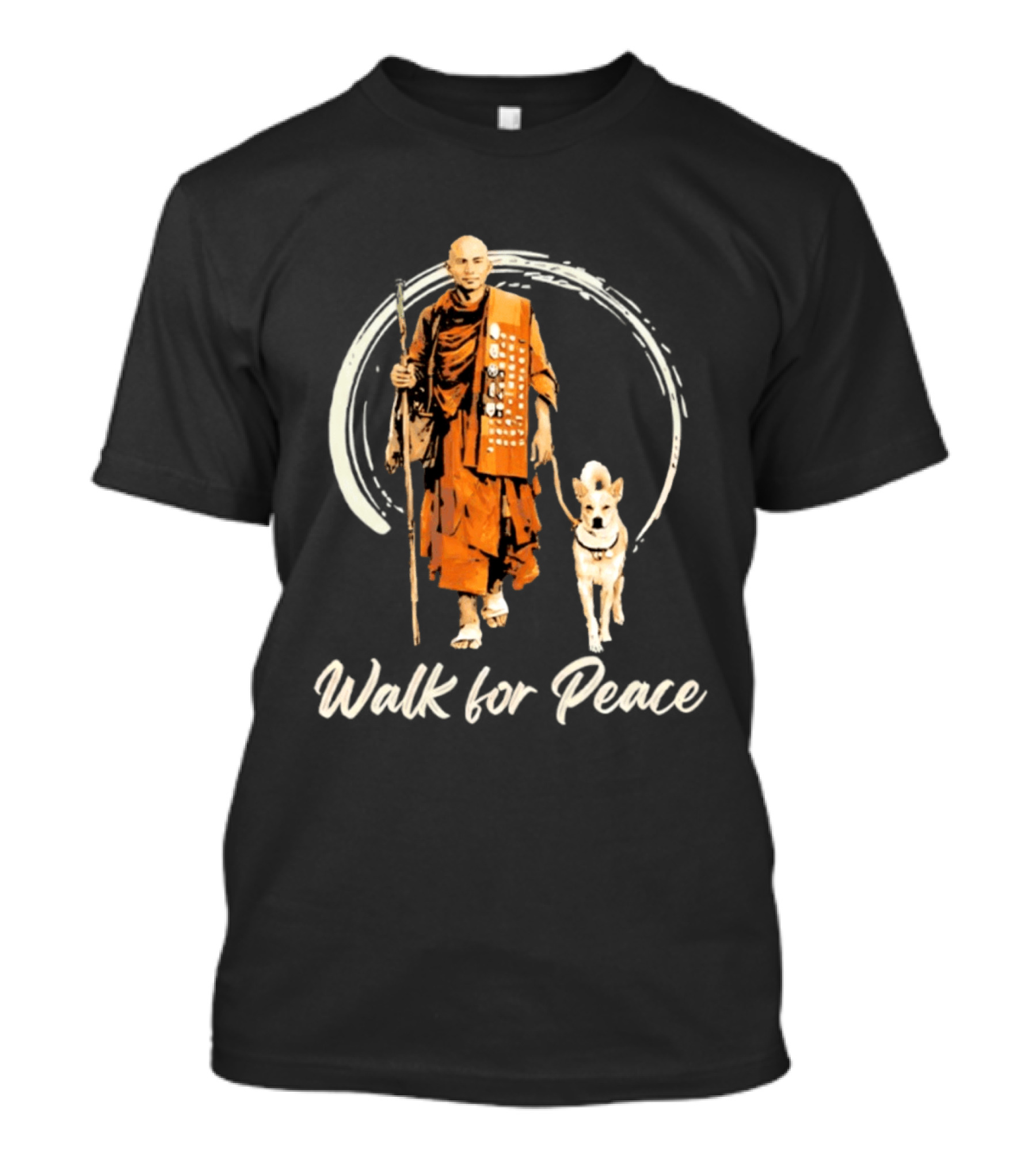 Walk For Peace Aloka With Monk And Dog T-Shirt