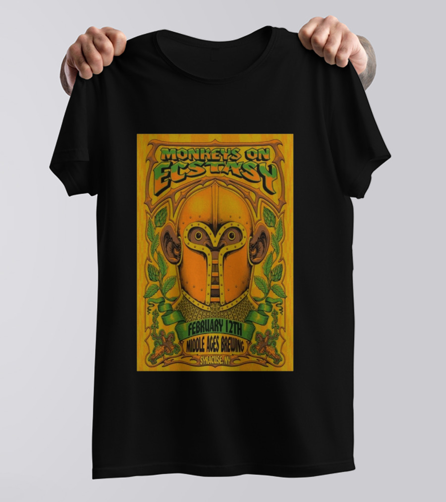 Monkeys On Ecstasy February 12th Middle Ages Brewing Syracuse NY T-Shirt