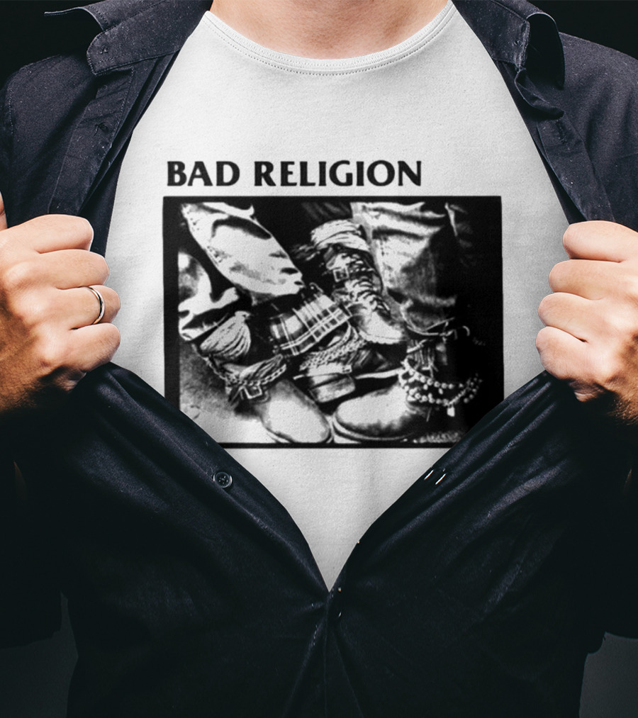 Bad Religion 80 85 Tour Punk Boots Denim Chains 2026 T-Shirt