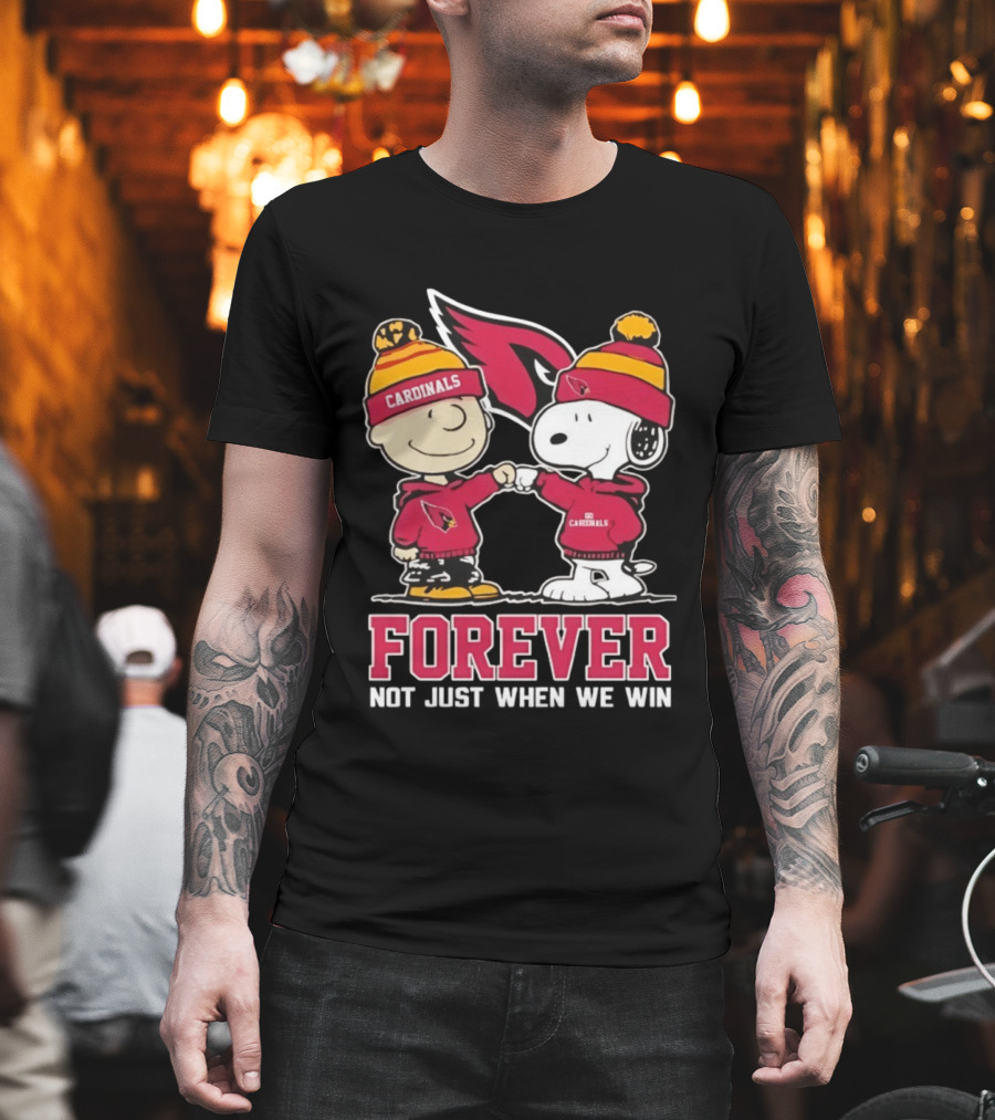 Peanut Snoopy Charlie Brown Cardinals Forever Not Just When We Win T-Shirt