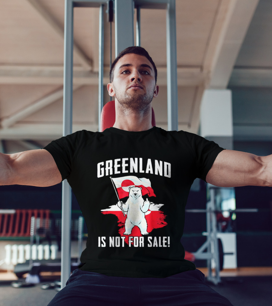 Greenland Is Not For Sale Polar Bear Flag Awareness T-Shirt