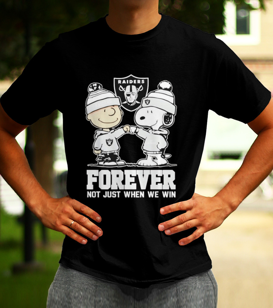Peanuts Snoopy Charlie Brown Raiders Forever Not Just When We Win T-Shirt