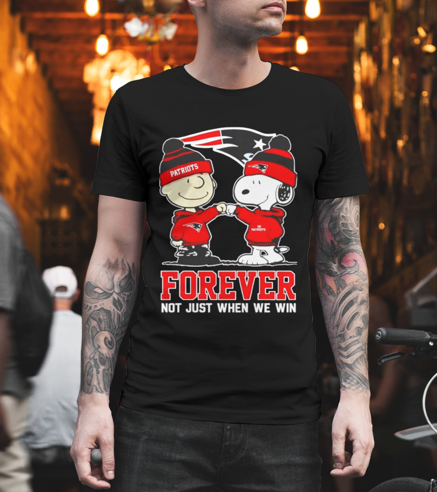 Peanut Snoopy Charlie Brown Patriots Forever Not Just When We Win T-Shirt
