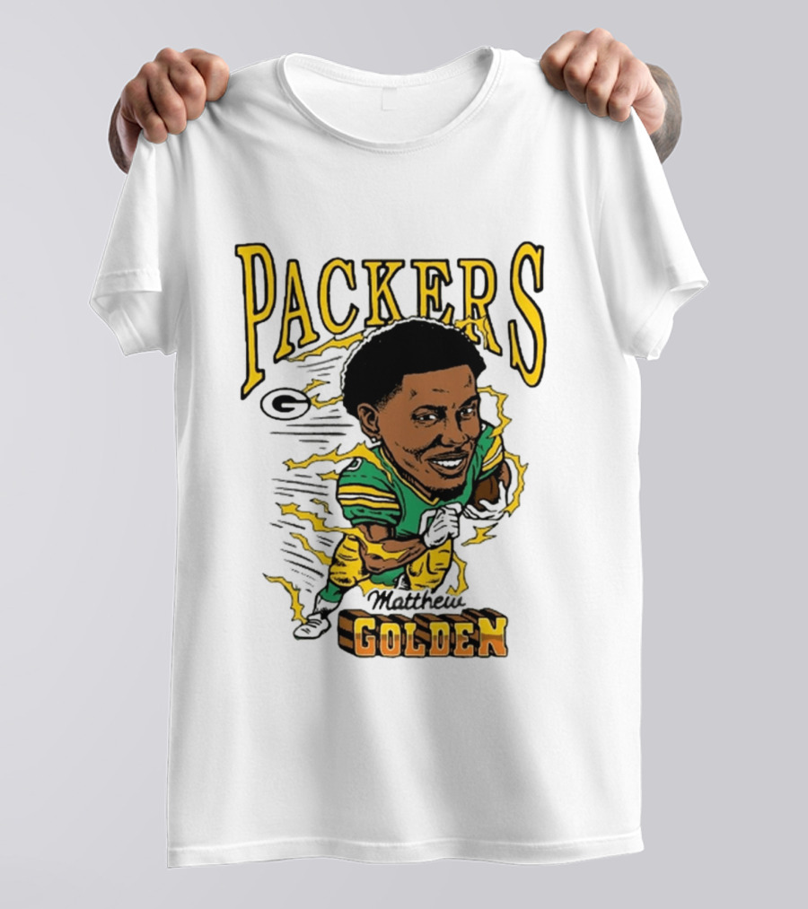 Packers Matthew Golden Caricature Homage T-Shirt