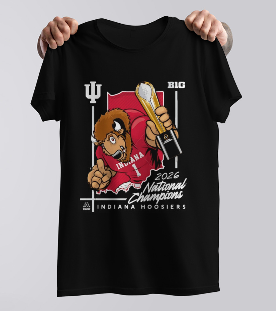 Indiana Hoosiers National Champs 2025 Trophy Victory B1G Indiana T-Shirt