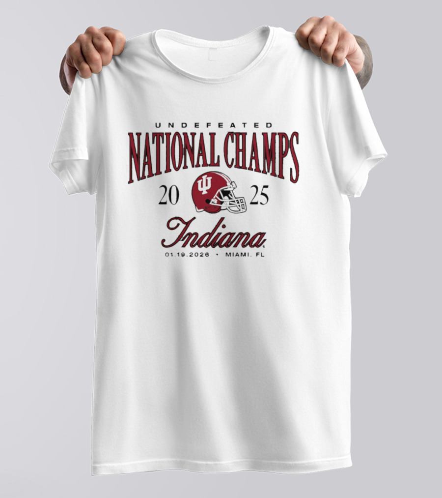 Indiana Hoosiers Undefeated National Champs 2025 Miami 01.19.2026 T-Shirt
