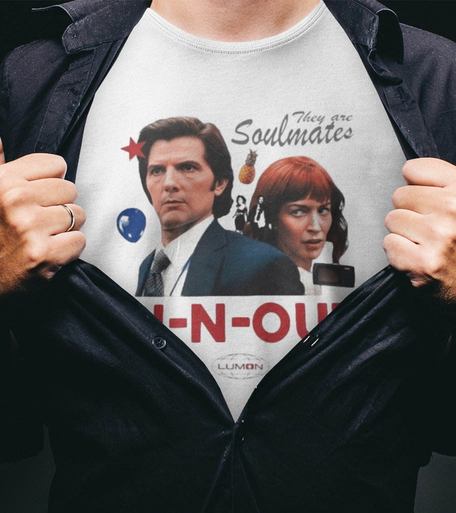 Severance They Are Soulmates IN N OUT Retro Style Pop Culture Reference T-Shirt