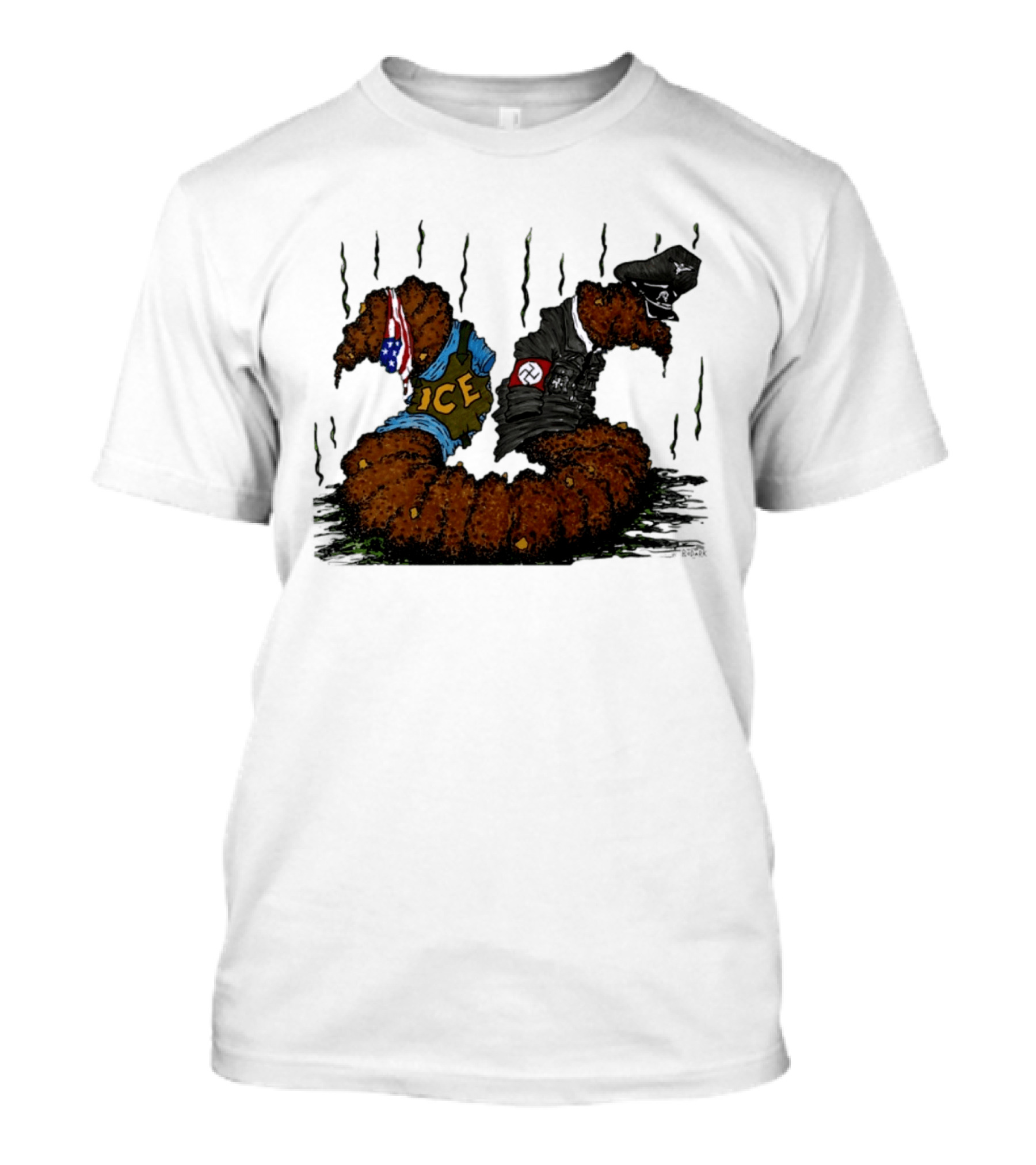 United States Immigration ICE And Nazi Germany Comparison Symbolism T-Shirt