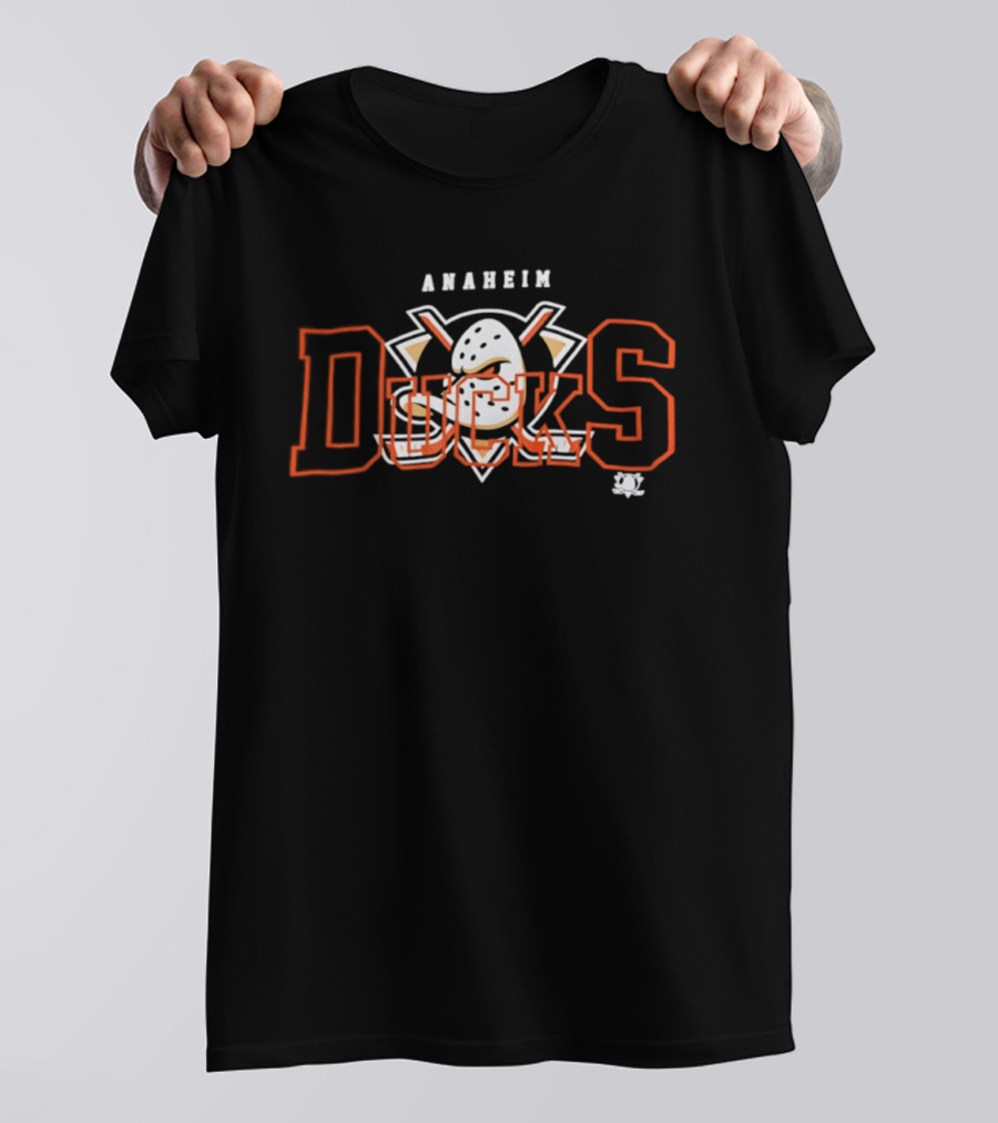 Anaheim Ducks Hockey Team Iconic Mask And Sticks T-Shirt