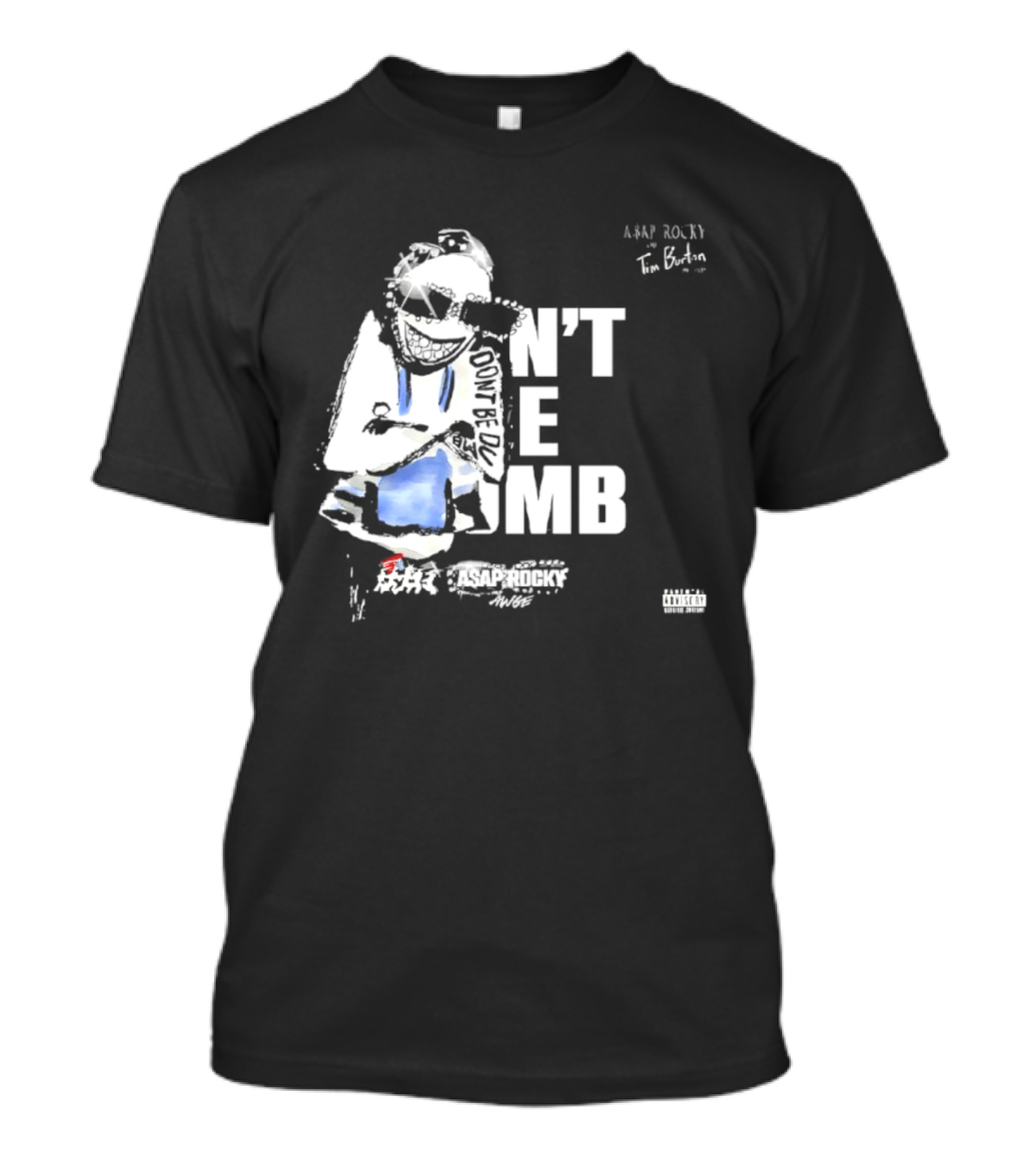 ASAP Rocky X Tim Burton Don't Be Dumb Collaboration T-Shirt