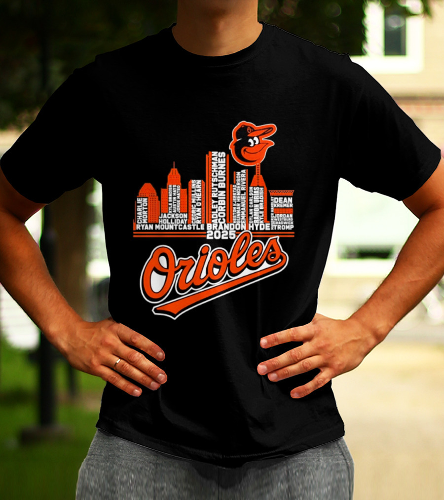 Baltimore Orioles City Skyline 2025 T-Shirt