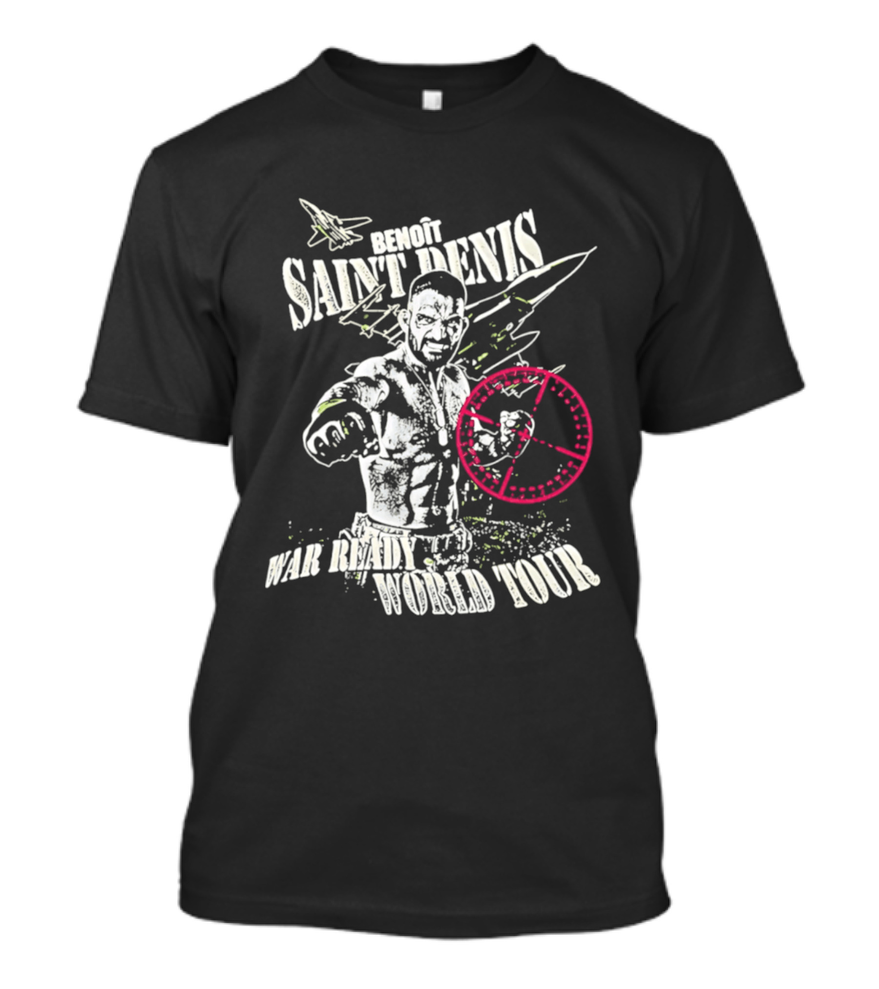 Benoit Saint Denis War Ready World Tour Fighter With Jet And Crosshair T-Shirt