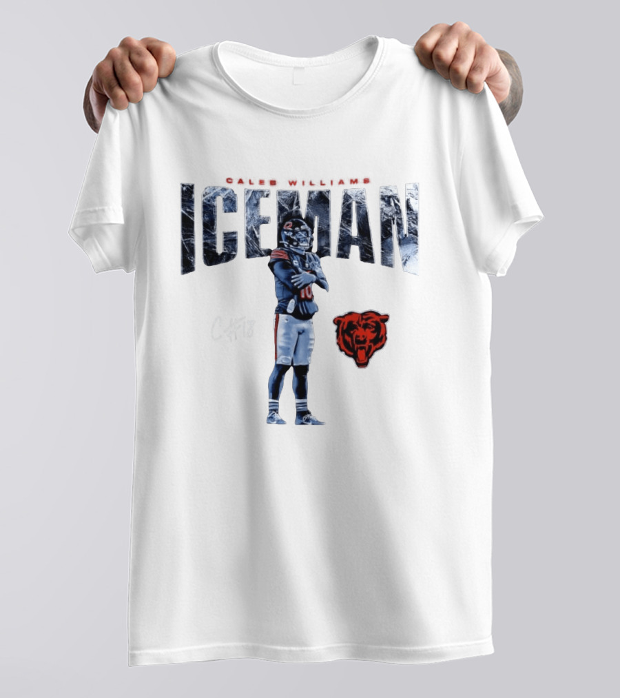 Caleb Williams Chicago Bears Iceman Football Team Roaring Sports T-Shirt