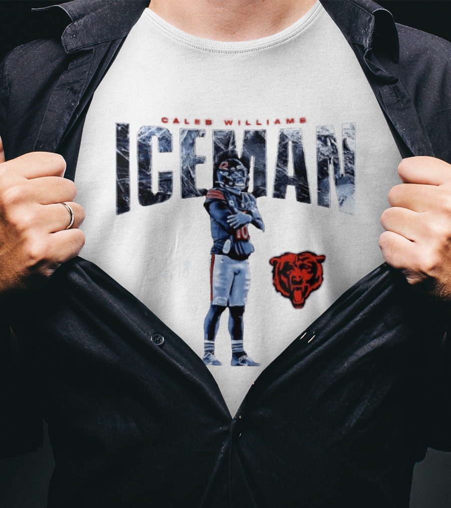 Caleb Williams Chicago Bears Iceman Football Team Roaring Sports T-Shirt