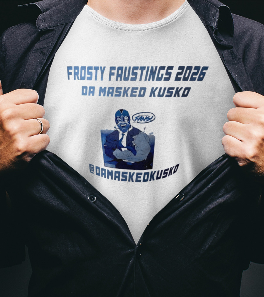 Frosty Faustings 2026 Da Masked Kusko @Damaskedkusko Comic T-Shirt