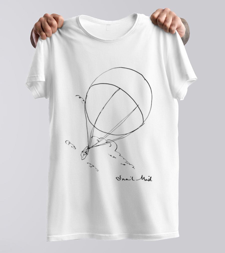 Hot Air Balloon Sketch With Child's Adventure Drawing T-Shirt
