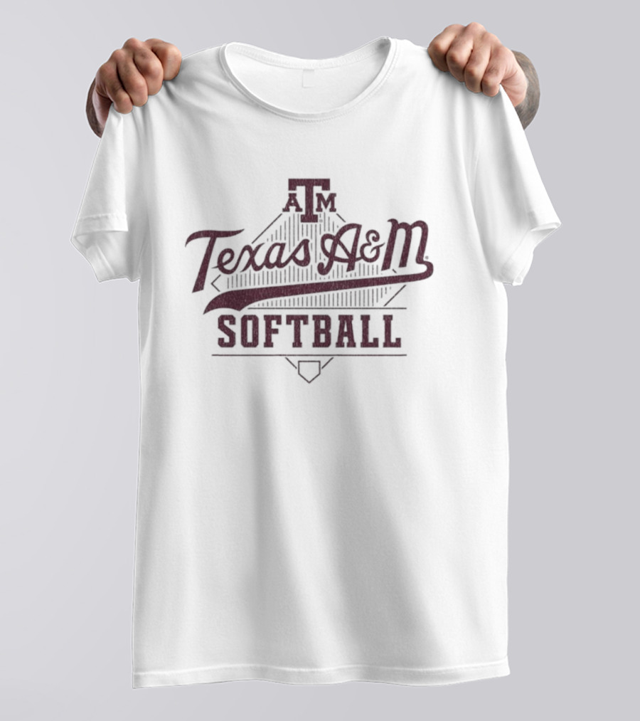 Texas A&M Softball Home Plate Script T-Shirt