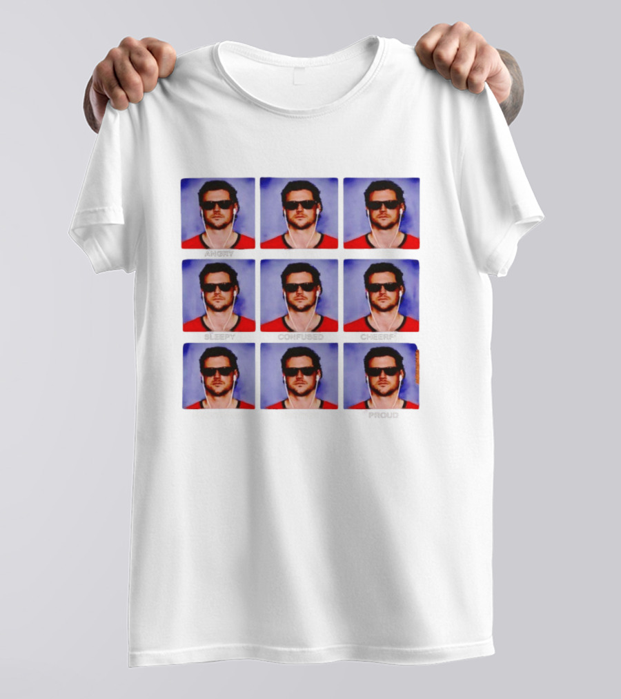 The Emotions Of Jarrett Stidham Angry Happy Sad Sleepy Confused Cheerful Frustrated Excited Proud T-Shirt