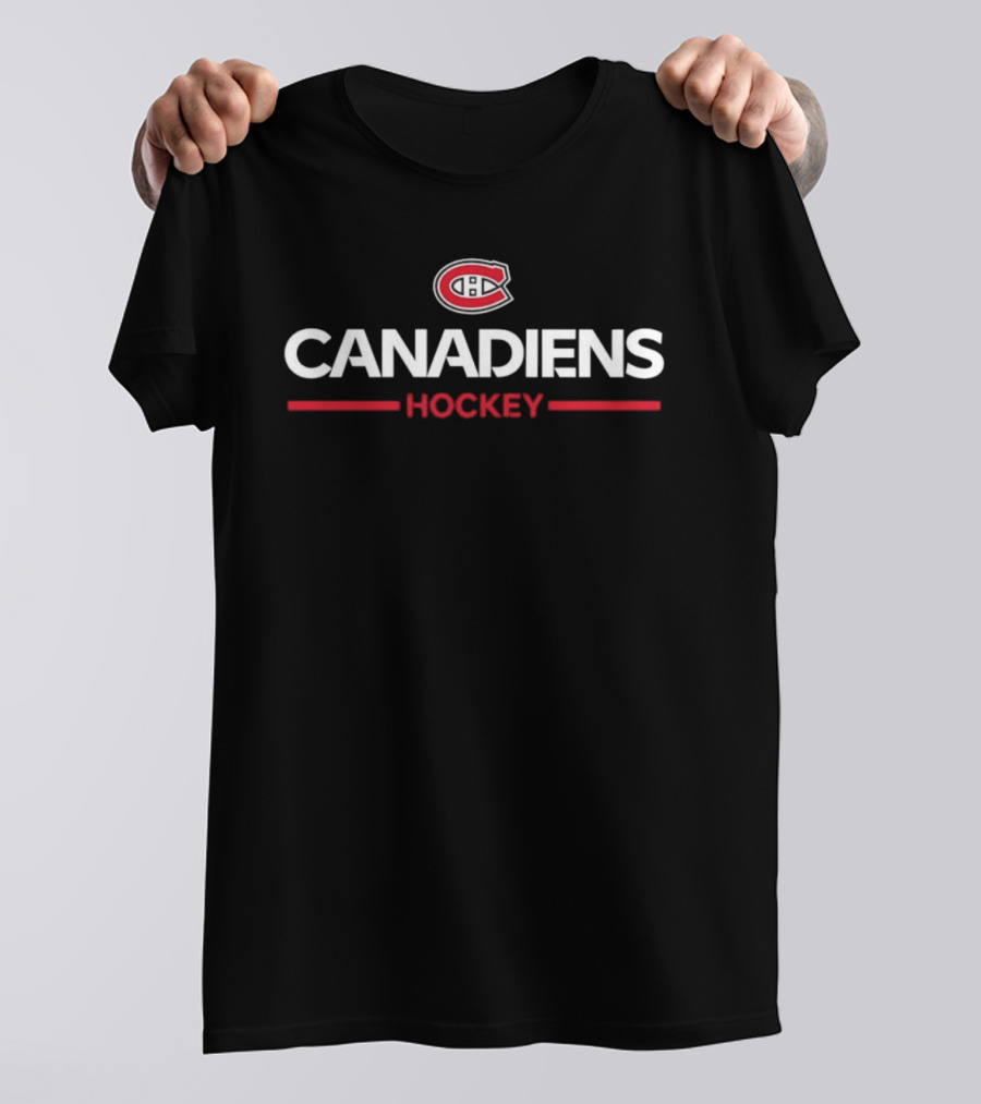 Alexandre Carrier Wearing Montreal Canadiens Hockey T-Shirt