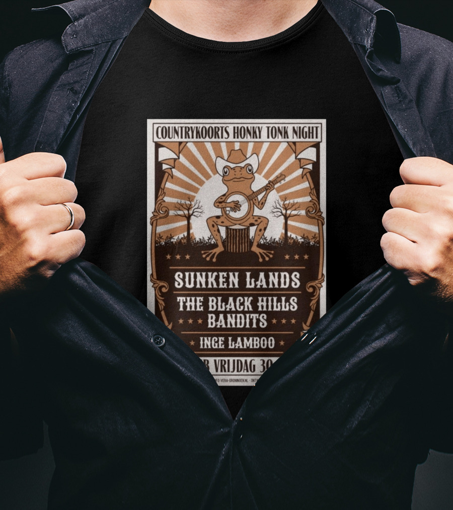 Countrykoorts Honky Tonk Night Sunken Lands Black Hills Bandits Inge Lamboo Vera Club Friday 30 Januari 2026 T-Shirt