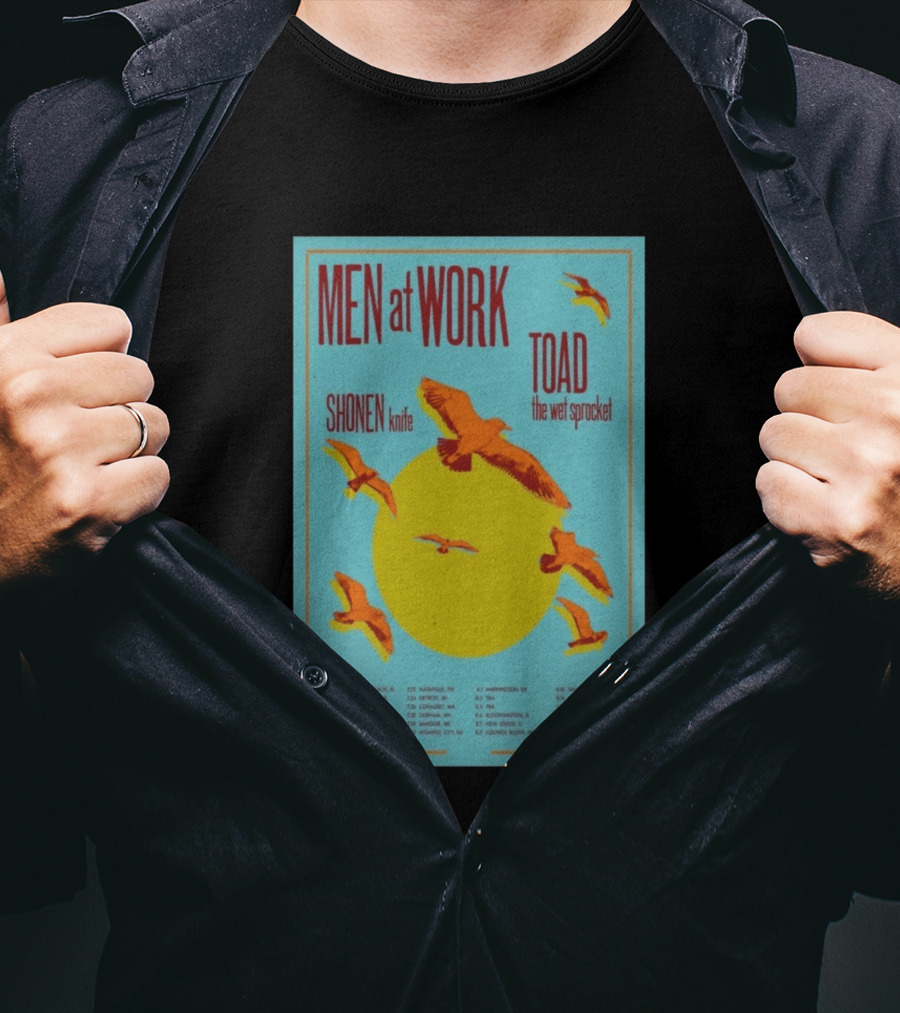 Men At Work Shonen Knife Toad The Wet Sprocket Summer Tour 2026 Dates And Locations T-Shirt