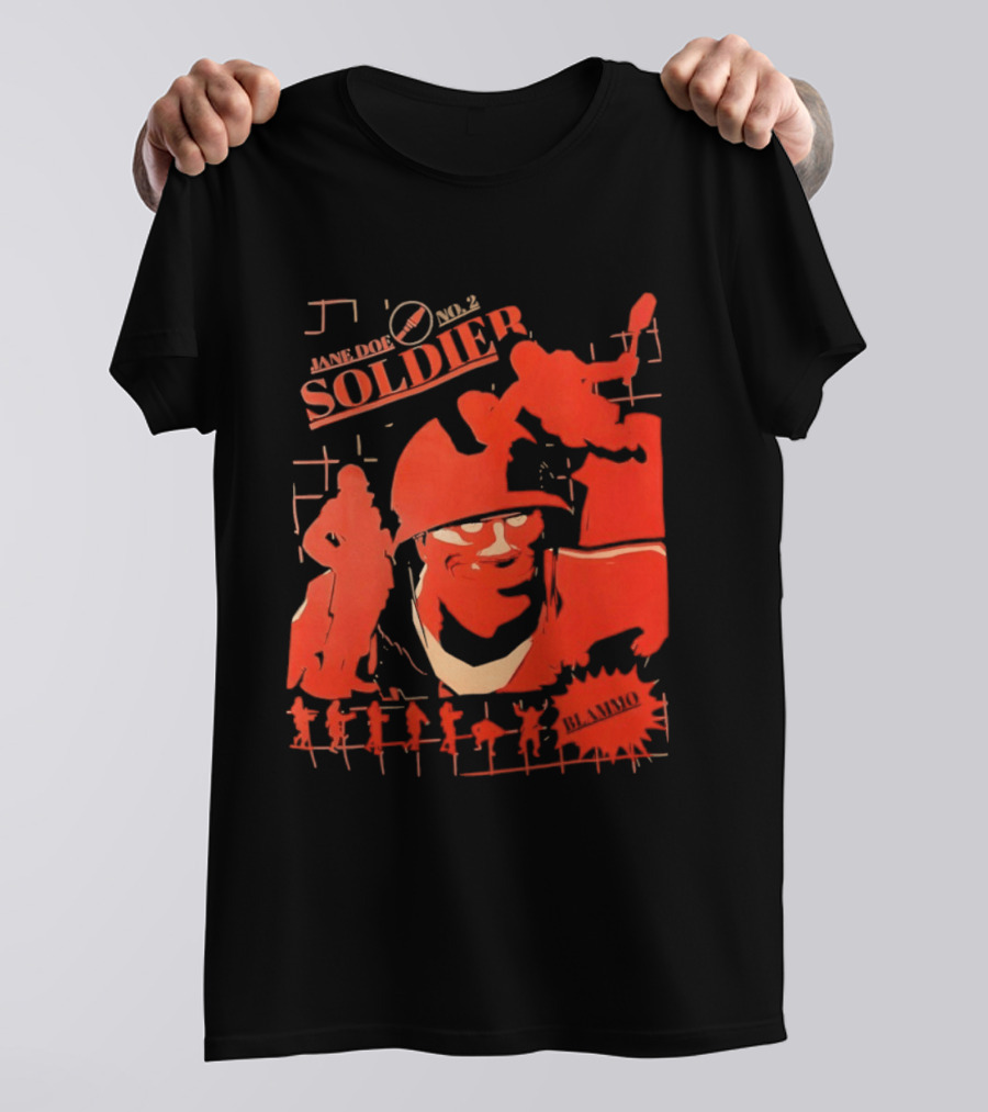 Jane Doe Soldier Team Fortress 2 1968 T-Shirt