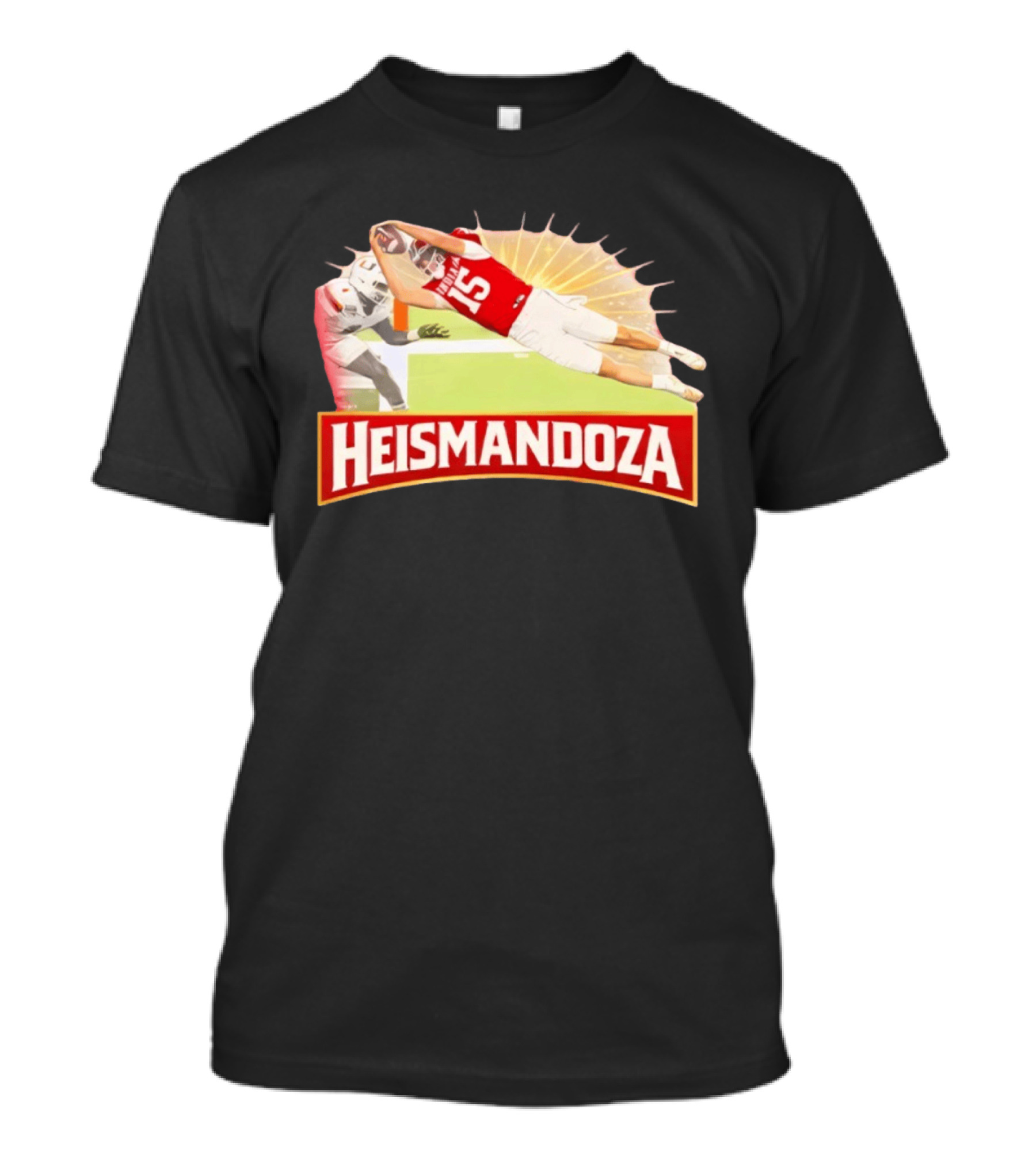 Heismandoza Fernando Mendoza Diving Catch Football Moment T-Shirt