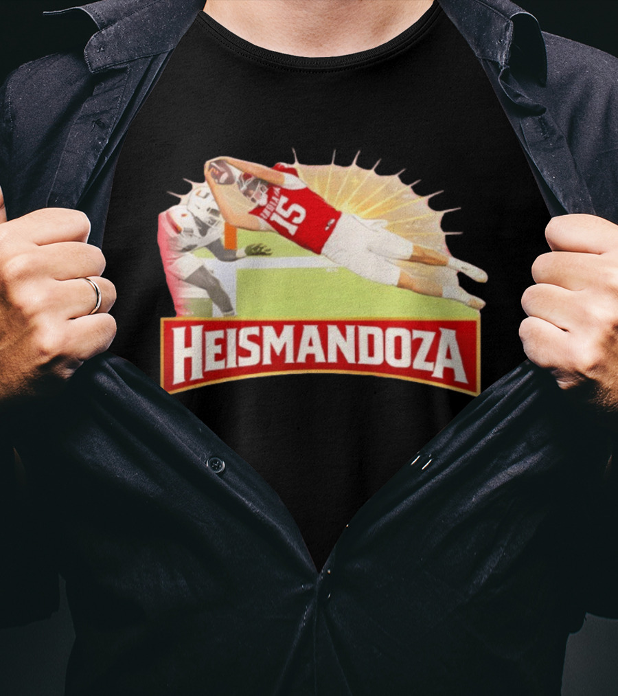 Heismandoza Fernando Mendoza Diving Catch Football Moment T-Shirt