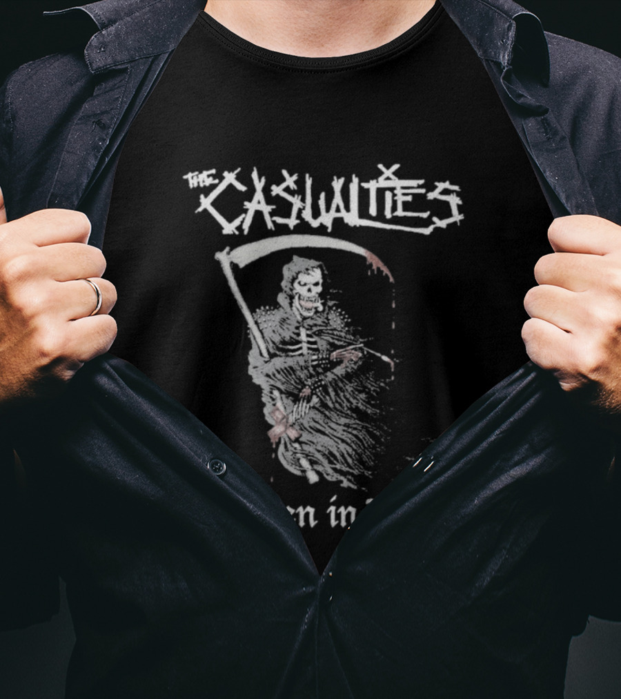 Casualties Written In Blood Grim Reaper Punk Band T-Shirt