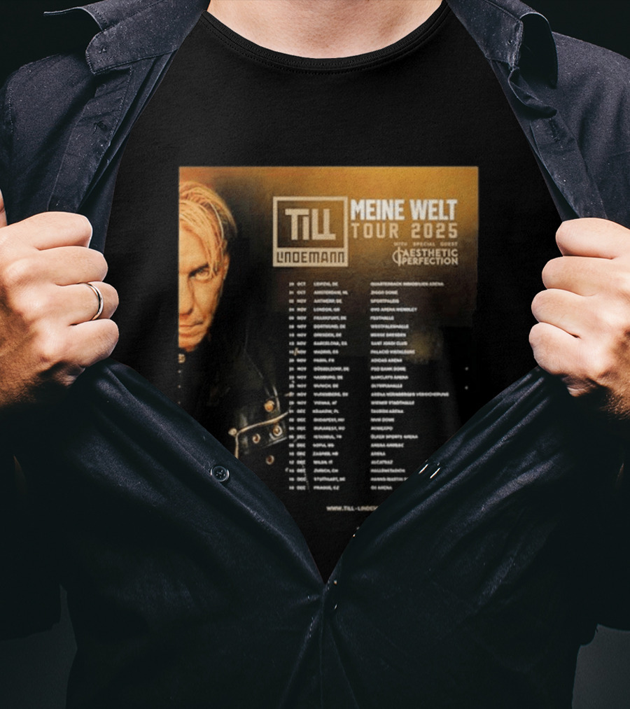 Till Lindemann Meine Welt Tour 2025 Aesthetic Perfection Special Guest T-Shirt