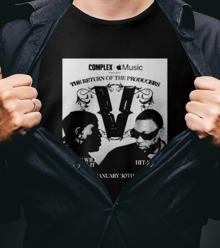 Complex Apple Music Verzuz The Return Of The Producers Mike Will Made It Vs Hit Boy January 30 T-Shirt